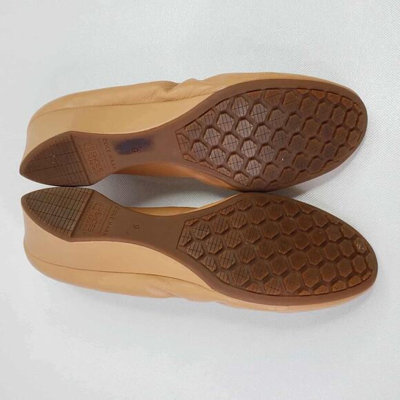 Cole Haan Ballet Flats Wedge Round Toe Women's Slip On Size 9 Tan - Picture 4 of 9